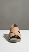 Sandstone Leather Sandal Brutalist Profile